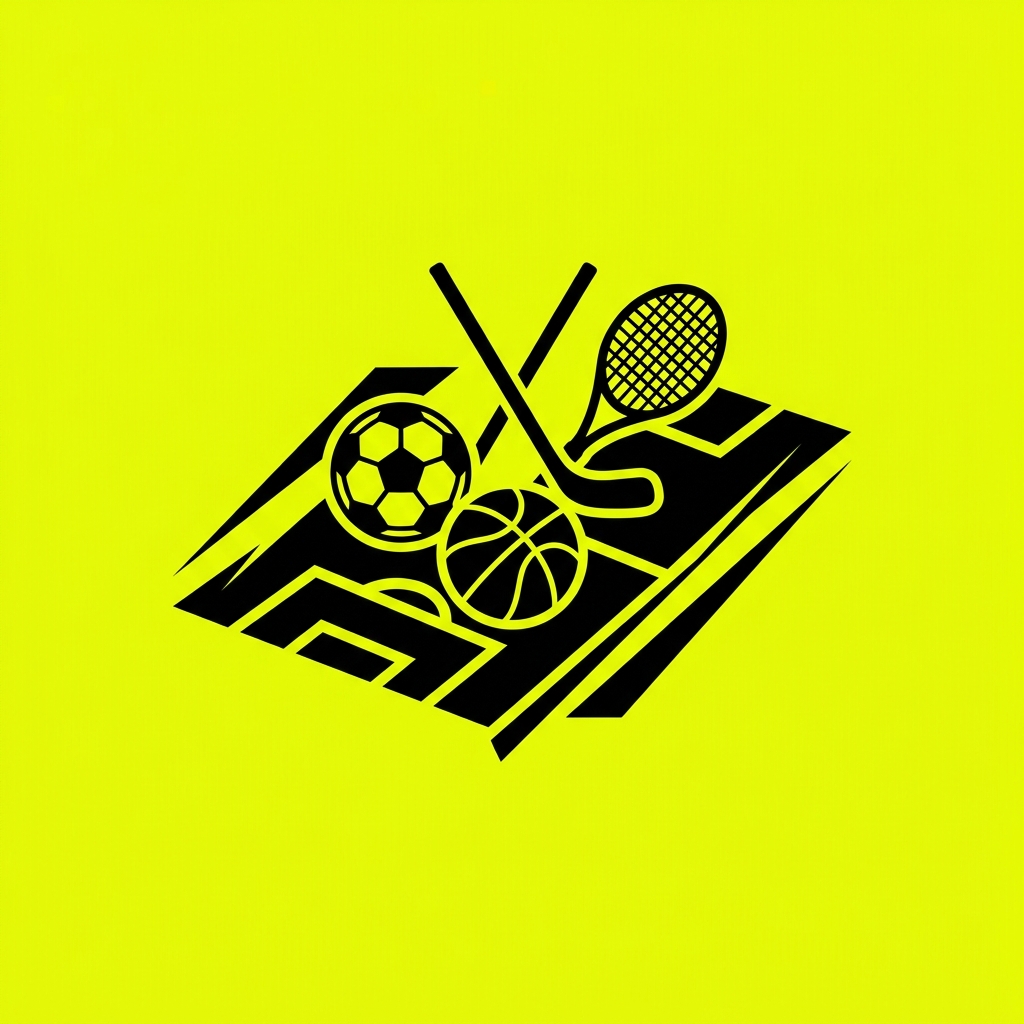 Sports betting illustration featuring football, basketball and hockey graphics in Parimatch style