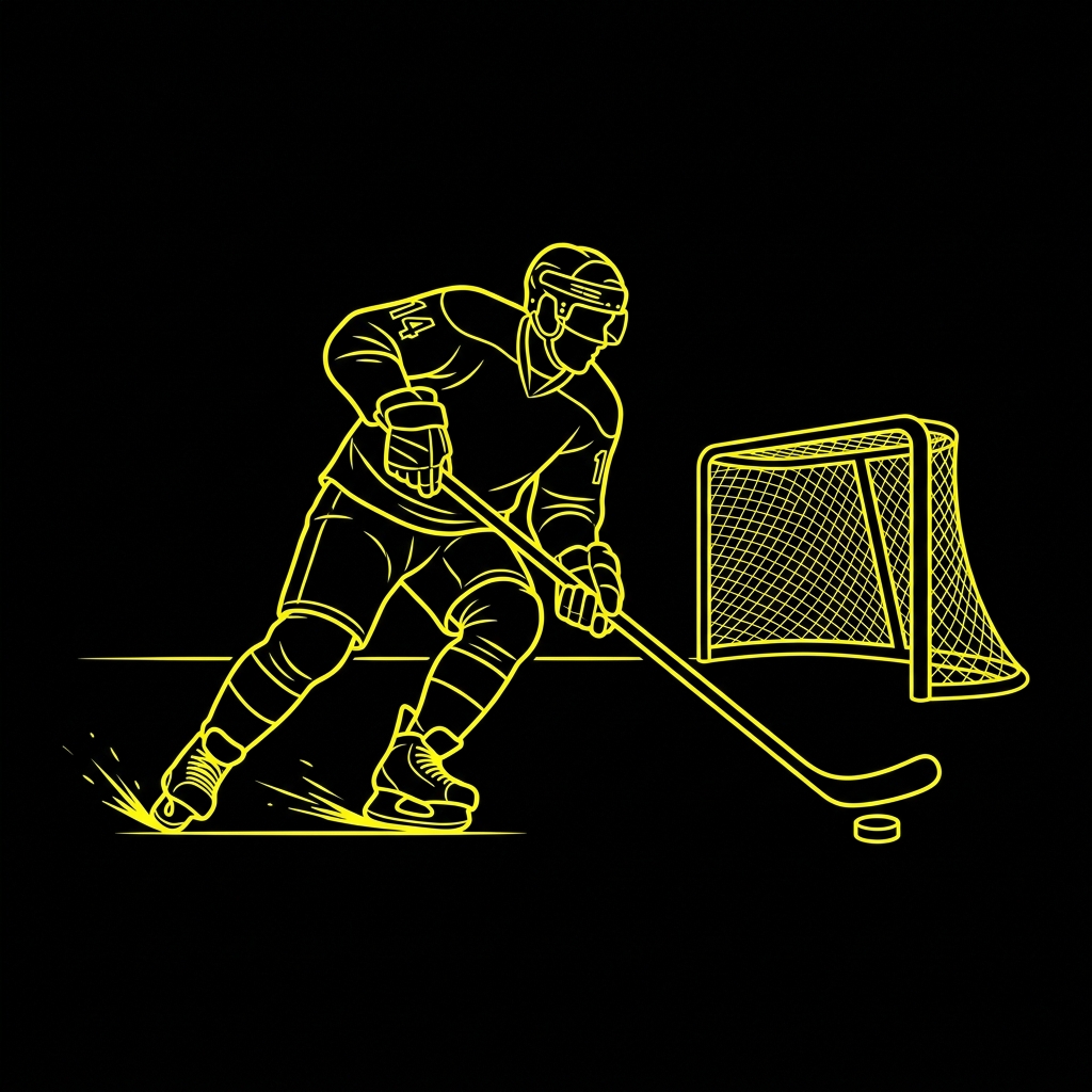 Ice hockey skater player illustration